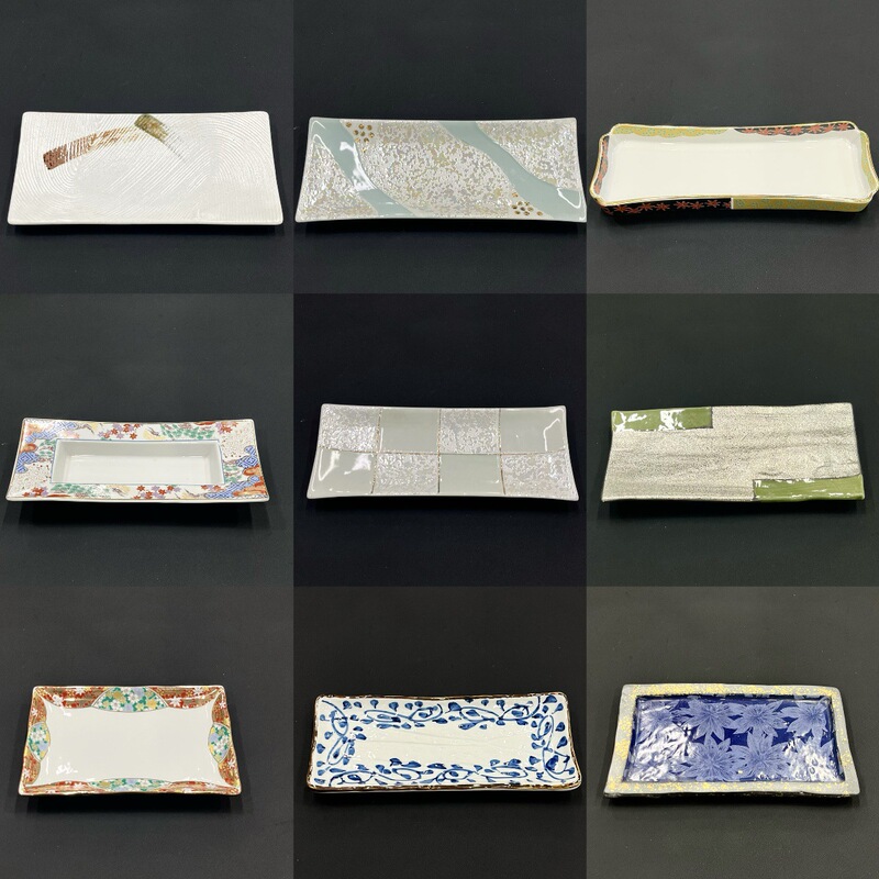 Japanese-Style Ceramic Tableware Long Sushi Platter Mackerel Octopus Takoyaki Plate Yakitori Yakisoba Plate Japanese-Style Ceramic Tableware Long Sushi Platter Mackerel Octopus Takoyaki Plate Yakitori Yakisoba Plate