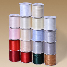 3mm细丝带卷双面涤纶带编头发发饰装饰辅料diy手工加密绸缎带