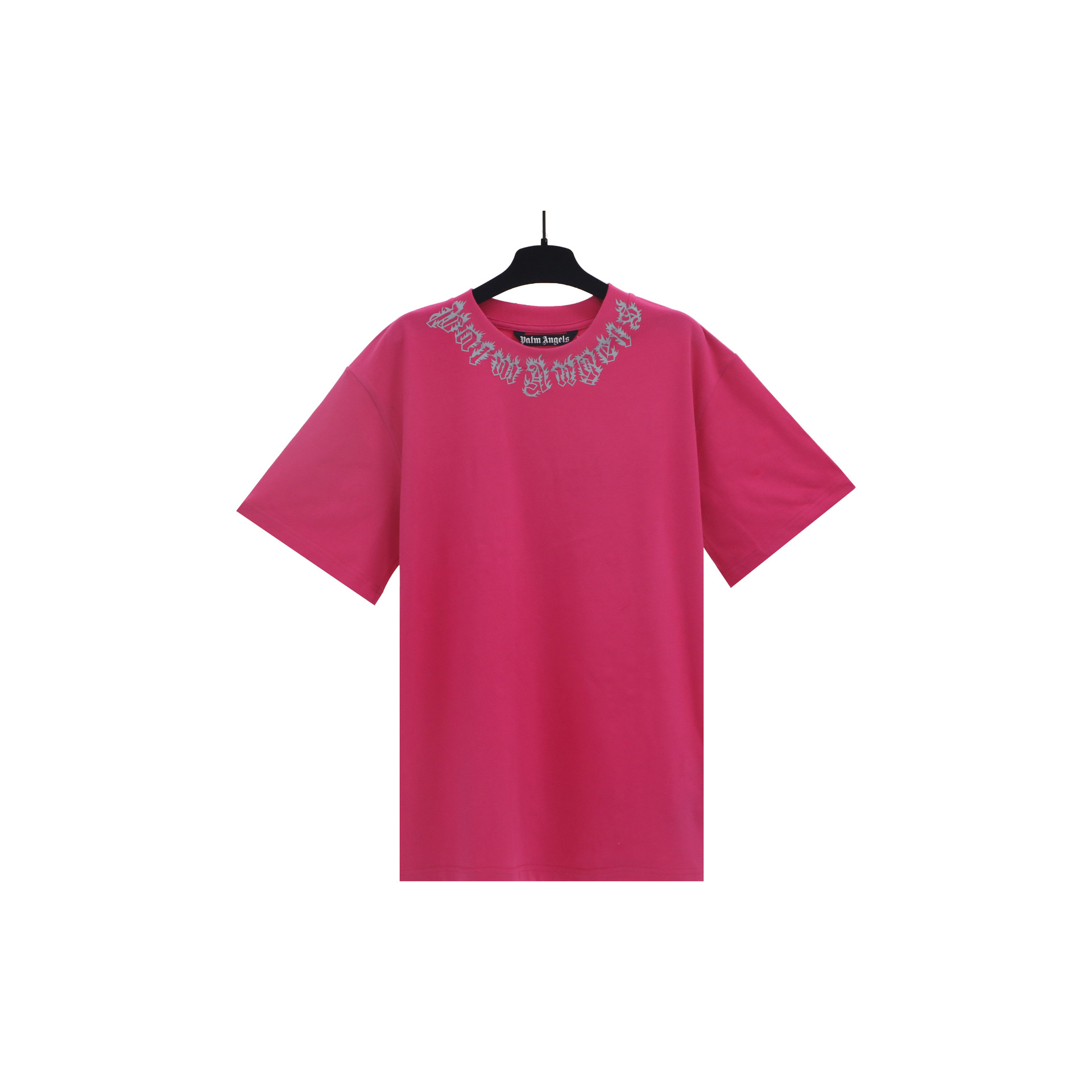 Comercio exterior transfronterizo al por mayor PA pintura en aerosol carta manga corta palmera niebla calle alta marca de moda graffiti logo hombres y mujeres camiseta