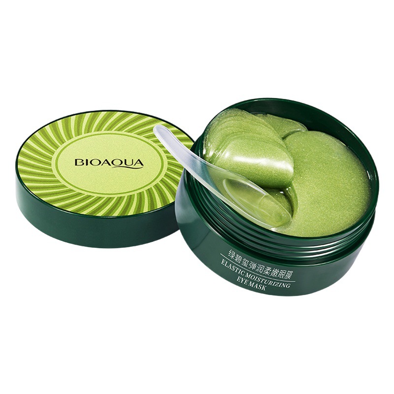 Boquan Ya Green Tourmaline Elastic Tender Condensing Eye Mold Moisturizing Eye Patch Fades Dark Circles Eye Care Wholesale