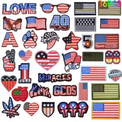 Junle Fabric Patches Wholesale Premium Patch Stickers High-End Apparel Accessories, Custom-Made Manufacturer-Direct British Flag Badges and Hat Pins