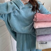 睡衣女秋冬季法兰绒套装暖暖珊瑚绒家居服冬天2025年新款加绒加厚