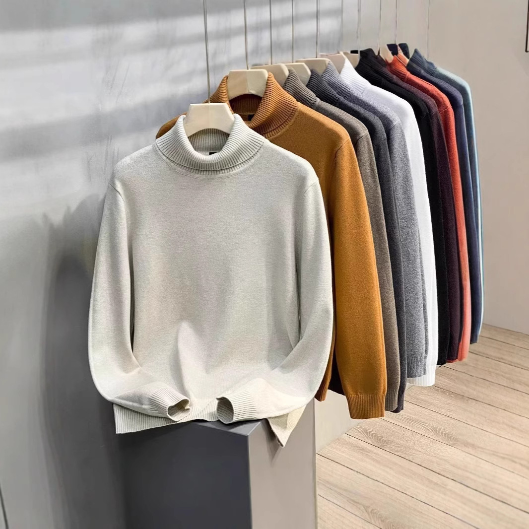 Demi-season solid color base Japanese trend knitted sweater for…