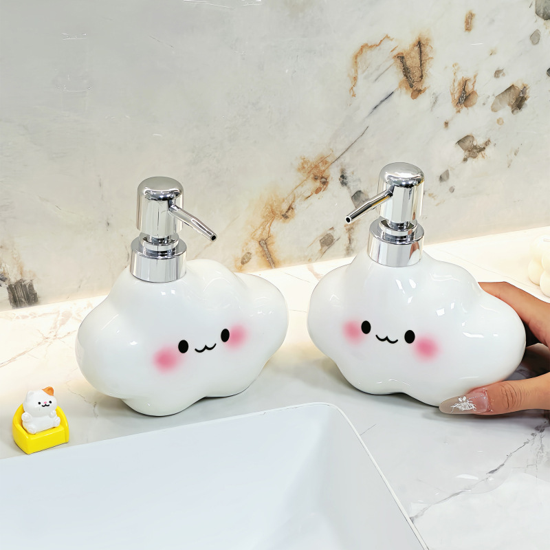 卡通云朵星星洗手液分装瓶家用卫生间浴室沐浴露洗发水乳液按压瓶|undefined