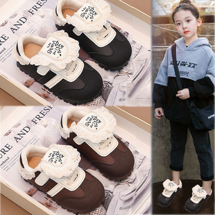 Children's German Training 2025 Autumn New Girls Korean Style Sneakers Princess Soft Sole Casual Shoes Puff Shoes Children