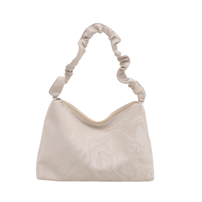 Bolso de axila plisado de moda coreana bolso femenino 2025 primavera nuevo bolso de almohada simple nuevo bolso de mensajero de hombro chino