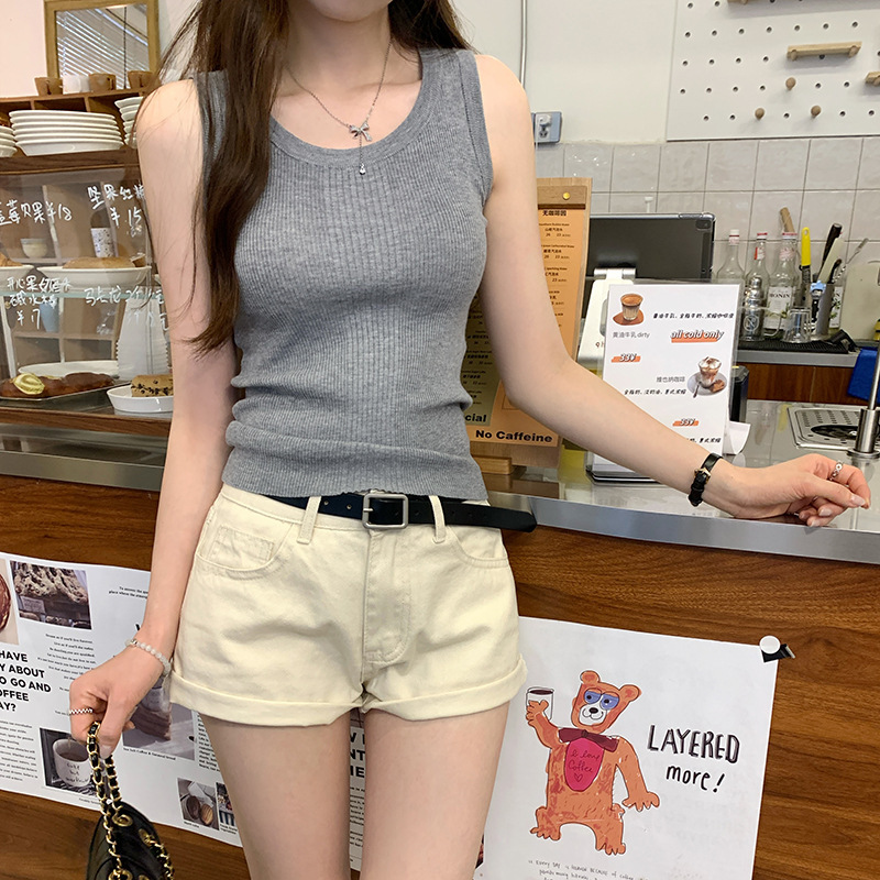 Affordable Women's Ginger U-Neck Sleeveless Wool Knitted Camisole Women's 2025 New High-End Inner Wear