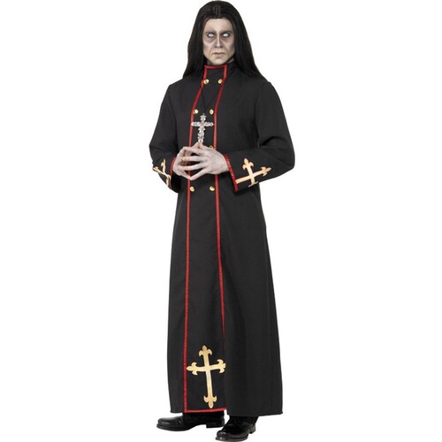 Cross-border Christmas men's priest robe Roman wizard robe men's long robe carnival party costume Halloween costume 