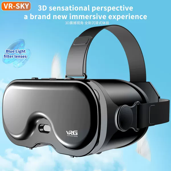 Cross-Border Carefully Selected Vr Magic Mirror Panoramic Gaming Mobile Phone Vrgq8 Head-Mounted Smart Virtual Reality 3D Glasses