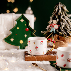 高颜値クリスマスプレゼント陶磁器洗練されたコーヒーカップ皿スプーン付き少女クリエイティブ漫画insかわいい卸売り