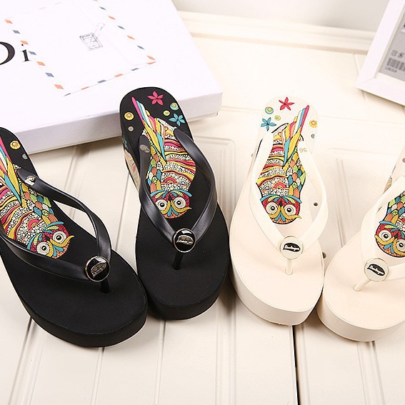Wholesale New European And American DR Flip-Flops Thick-Soled Wedge Beach Sandals Women's Trendy Slippers-A120_vogvips.com