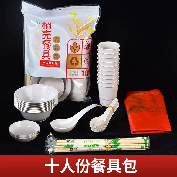 Tableware pack for ten people (20 pieces/box)