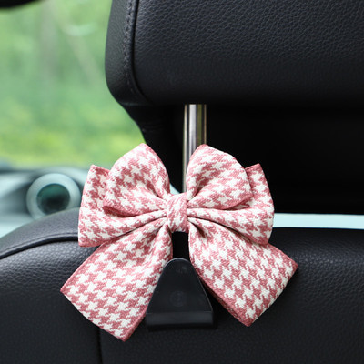 Gancho de coche, lazo, asiento de coche, gancho trasero, asiento trasero lindo, gancho pequeño multifuncional invisible, decoración de coche