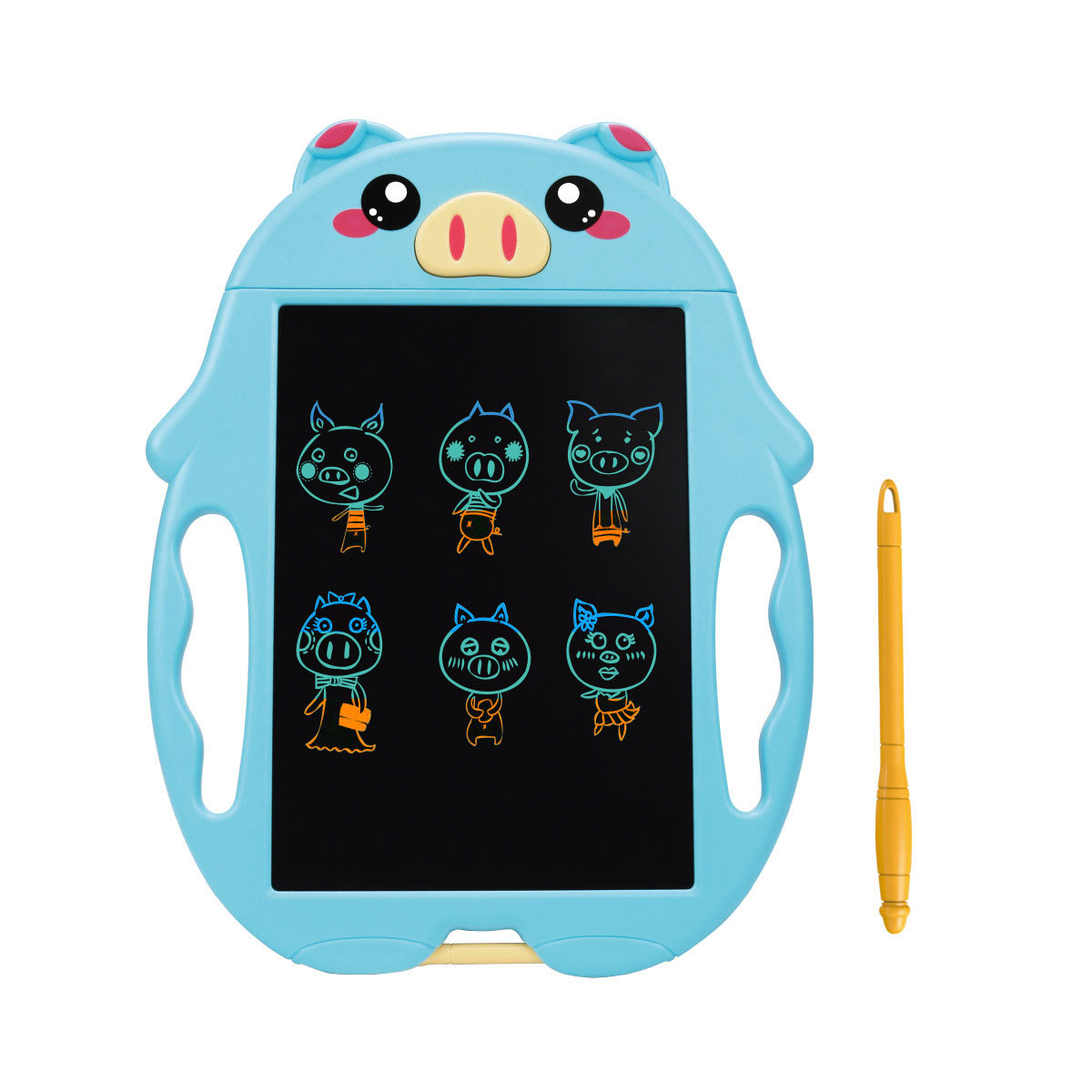 La educación temprana de los niños Qizhi tableta electrónica del LCD del tablero de escritura del color del cerdo de la pintura del LCD de 9 pulgadas