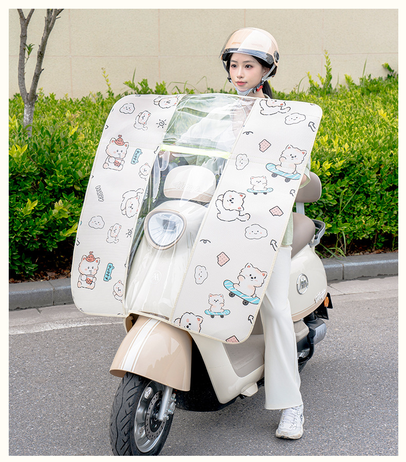 Sun Protection Electric Vehicle Windshield Small Battery Motorcycle Front Windshield Winter High-Definition Thickened Rainproof Four-Season Model