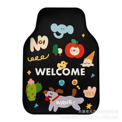 Avtomobil döşəmə paspasları Universal for Multiple Car Models - cartoon-floor-mat-02-5055-cm-crystal-velvet