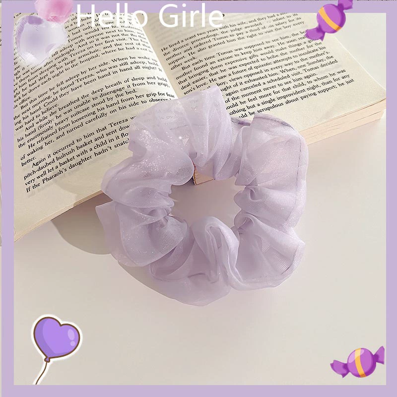 Резинка для волос (фиолетовая) от Purple, корейский стиль, широкий цветовой диапазон, мягкий материал из нескольких тканей