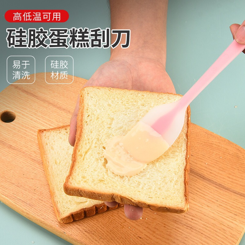 耐高温一体半透明シリカゲルスクレーパー家庭用ケーキ焙煎ツール果泥クリーム攪拌スクレーパーツール|undefined