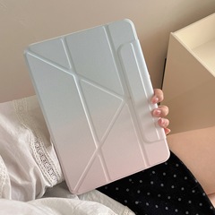 グラデーションカラーのタブレットカバー2024Pro11インチマグネット吸引pro13インチBYXレインボー吸筆金Y折り10代保護カバー