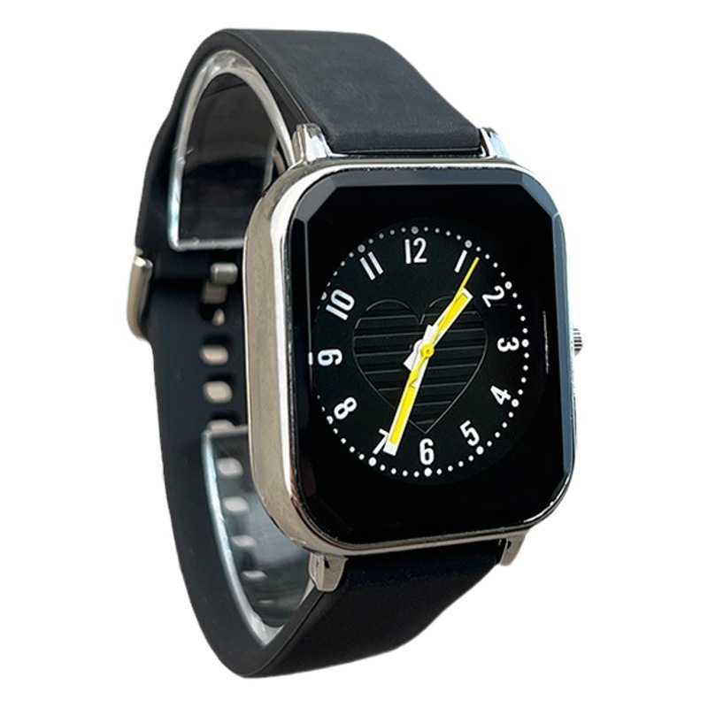 Nuevas mujeres de piel cuadrada sensación de silicona Correa Reloj simple moda casual reloj de cuarzo fábrica Comercio exterior al por mayor