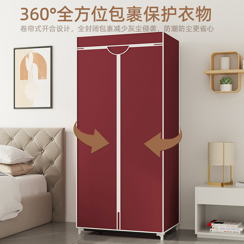 Simple New Model Foreign Trade Combination Storage Wholesale Non-woven Wardrobe Clothes Rack Storage Folding Economical Fabric Wardrobe