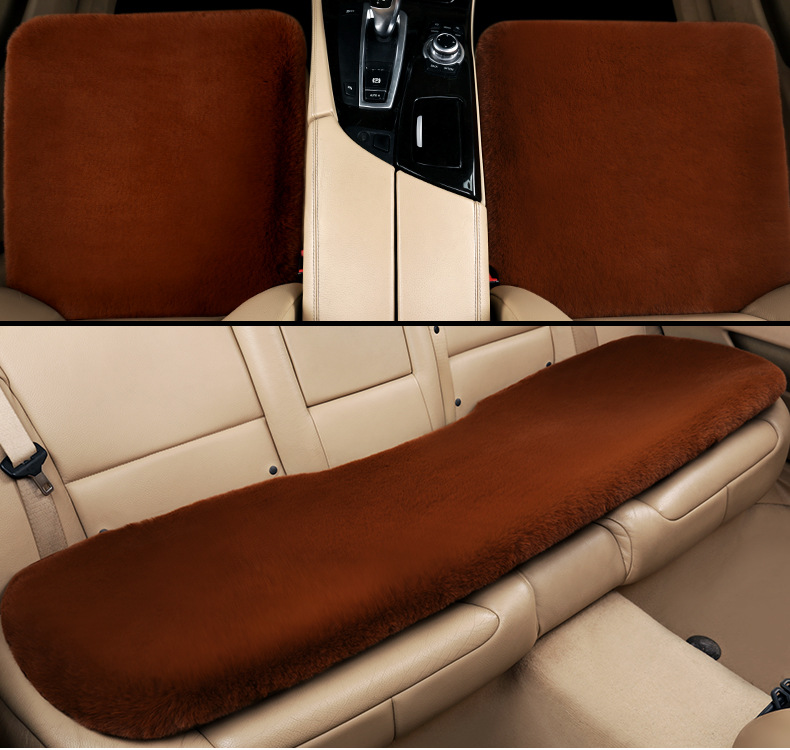 Winter seat cushion car imitation rex rabbit fur cushion autumn and winter warm small square cushion long hair single seat without backrest general