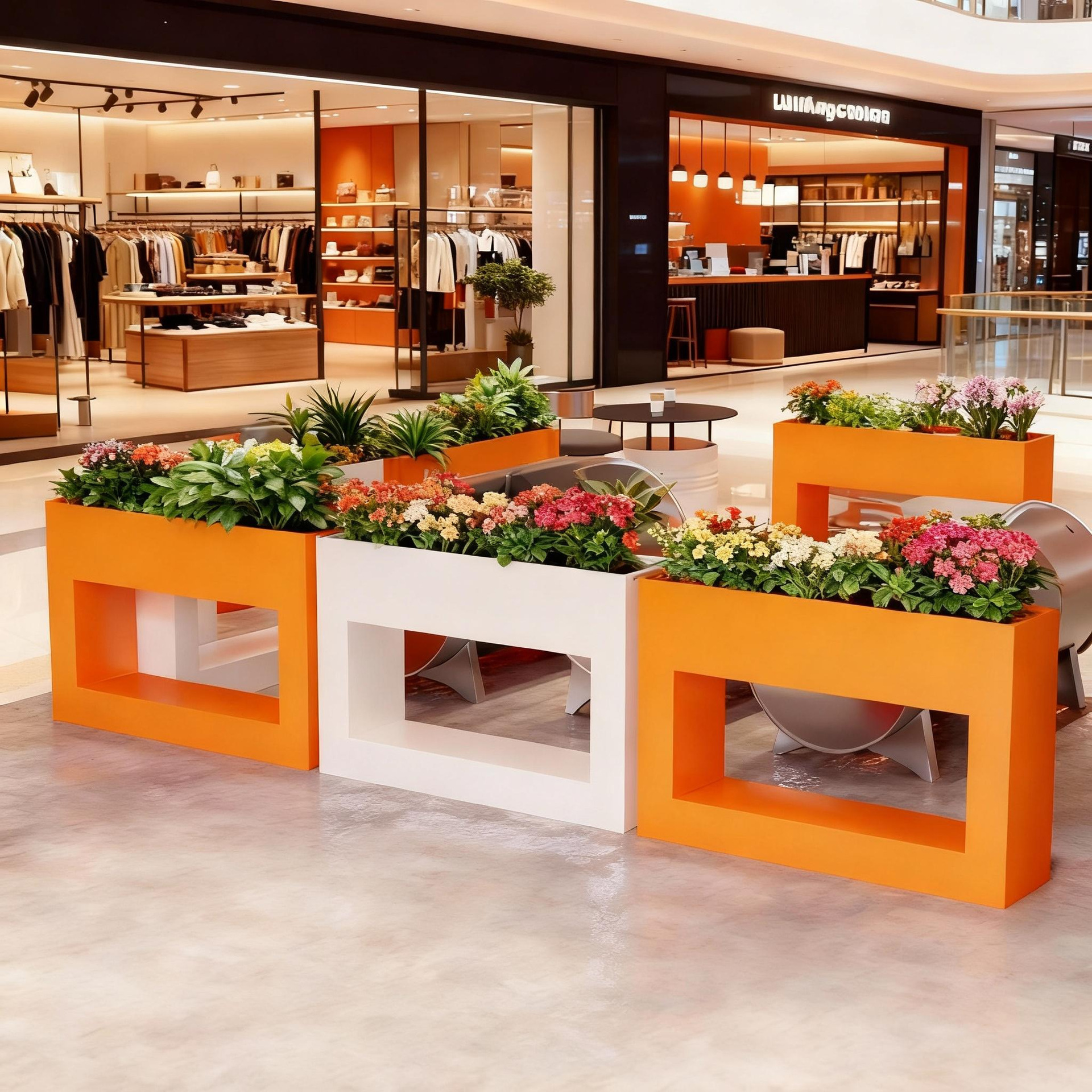 屋外ステンレス鋼フラワーボックスバルコニー植栽ボックス広場商業街長方形花壇鉄製完成品フラワーチャンネル