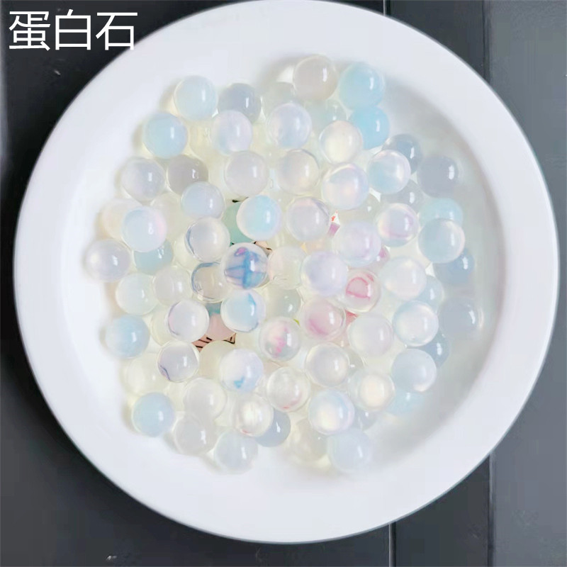 Sin agujeros, medio agujero, 8mm, cuentas redondas de cristal natural, ojos de gato, calcedonia, cuentas sueltas de ágata, accesorios de joyería de bricolaje, materiales al por mayor