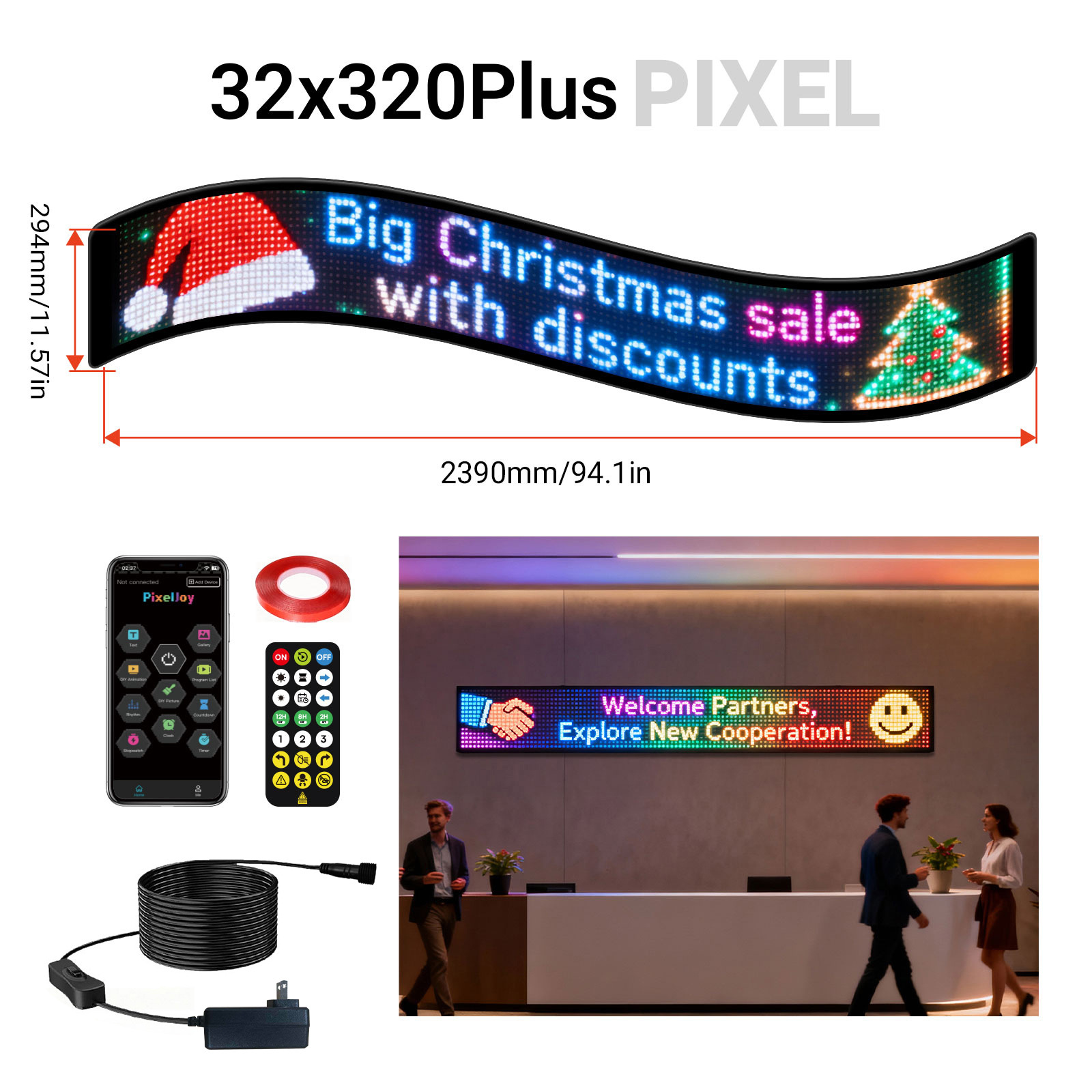 LED vehículo flexible pantalla de control remoto Bluetooth APP pantalla de publicidad inteligente Ojos del diablo pantalla de pantalla fábrica al por mayor