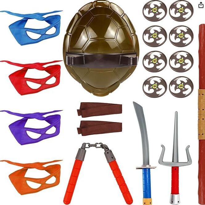 Children's Dress-up Arms suit Turtle Shell Eyeshade Mask Halloween Stage cosplay Performance Cross-border Props