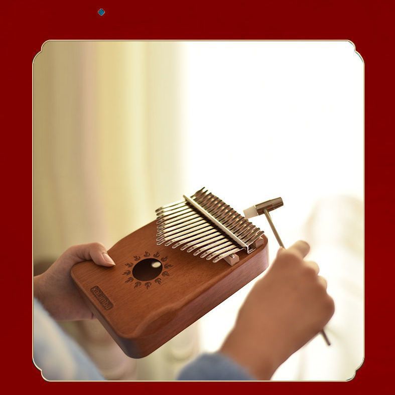 Pulgarcita Kalinba Piano de dedo de 17 tonos y 21 tonos Explosión transfronteriza Instrumento musical pequeño con mano kalimba