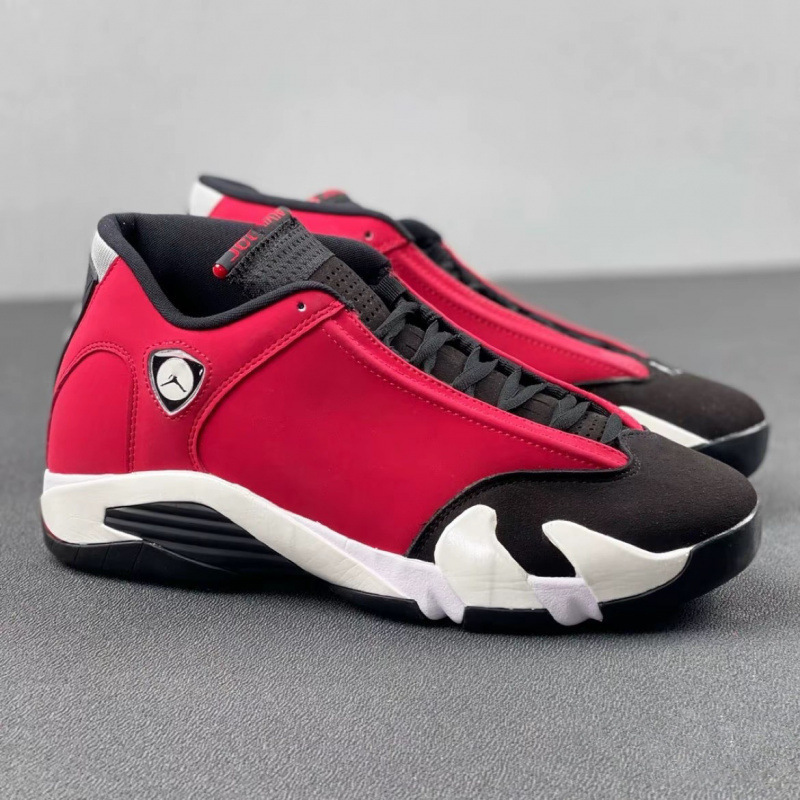 Pure Original AJ14 Retro Basketball Shoes Bulls Black Red Last Shot Men's Shock-Absorbing Anti-Slip Wear-Resistant Sports Shoes Jordan 14th Generation