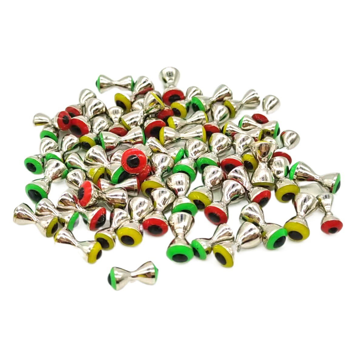 Garceta volando mancuernas ojos rojo verde amarillo tres colores SML especificación Charlie crowze volando mosca cebo material vinculante