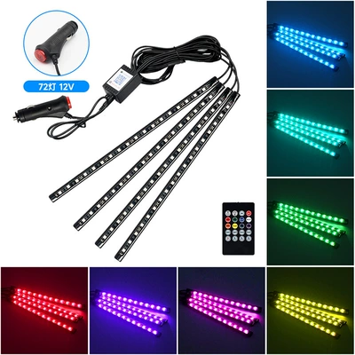control rhythm atmosphere light, Other lights - one-drag-four-72-lamp-remote-control-cigarette-lighter-head-colorful