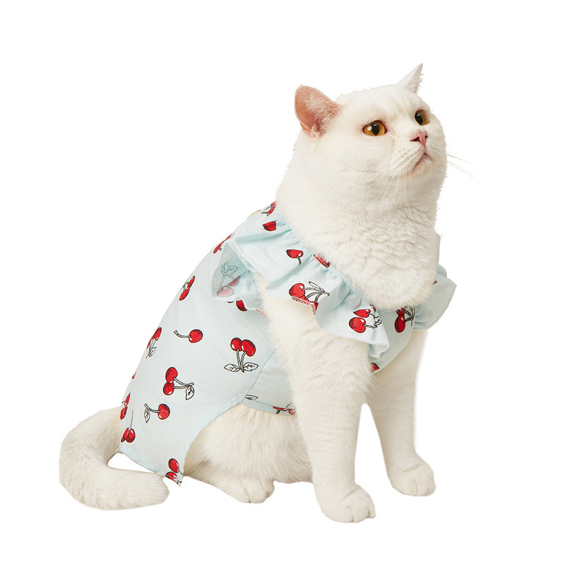 Pastoral Cotton Cherry Pet Clothing display picture 4
