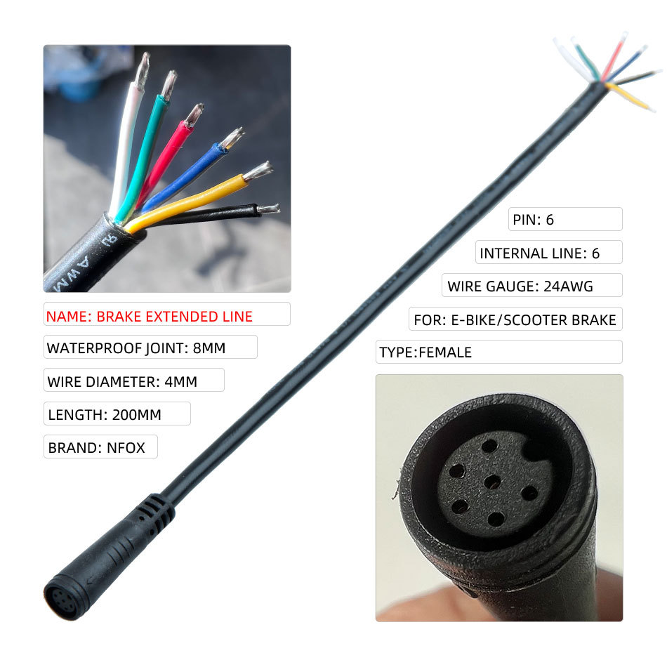 Línea de extensión de cable roto NFOX a línea de secuencia cabeza masculina cabeza femenina resorte seco sentido magnético línea de señal 2 pin 3PIN4 pin 5 pin 6 pin