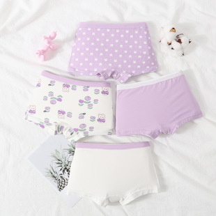 Customized New Kidsren's Pure Cotton Underwear Girls' Underwear Baby Boxer Briefs Pure Cotton Breathable Small, Medium and Large Kidsren's Girls