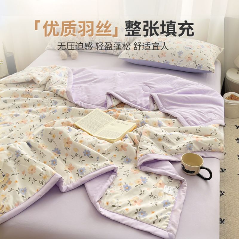 Colcha de aire acondicionado para el hogar de los niños fresco en verano, colcha de verano de jardín de infantes, lavable a máquina 2025 nueva colcha fina de verano, núcleo