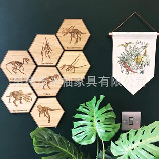 �羳�¿�Dinosaur Fossil Bones Wooden Art������ʯ����ľ�Ơ��