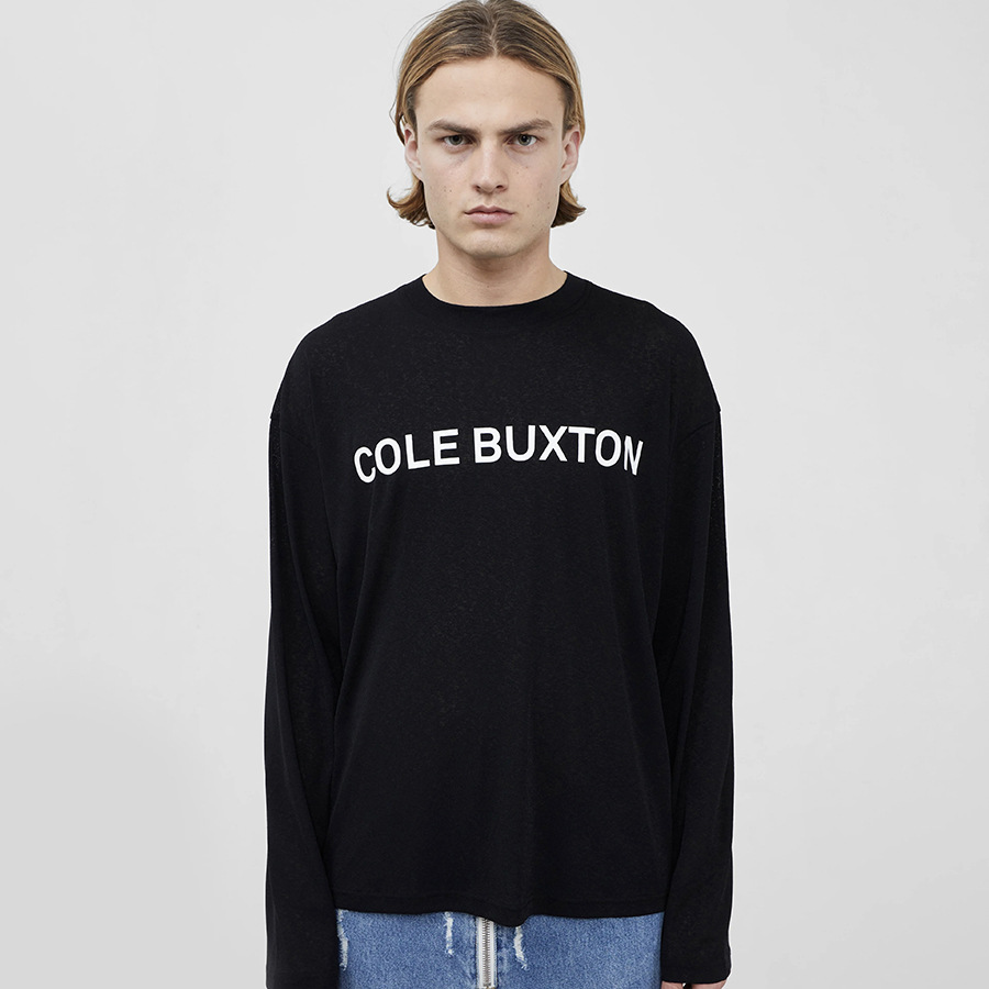 Cole Buxton eslogan minimalista letras logotipo impresa camiseta de manga larga