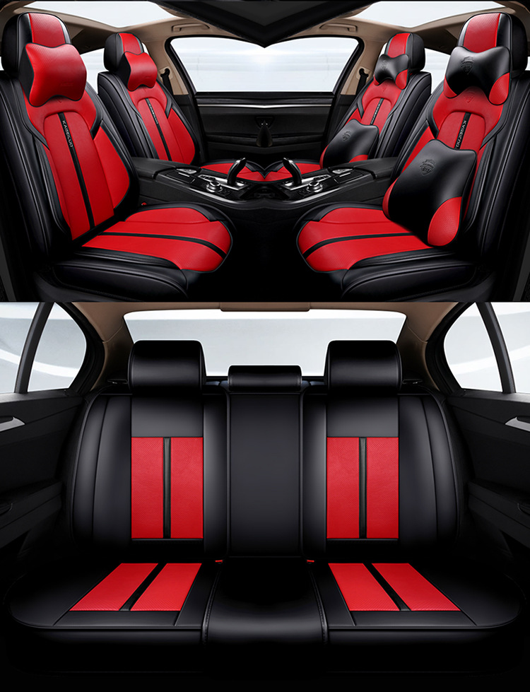 Car Seat Cushion Leather Fully Surrounded Four-Season Universal Seat Cover Summer Breathable Seat Cushion Cover Cross-Border Foreign Trade Seat Cushion