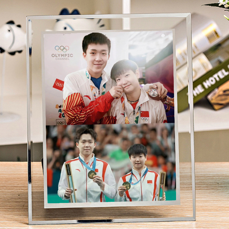 Wang Chuqin Sun Yingsha Picture Making Photo Frame Table New Making to Send Friends to Send Friends Birthday Gifts