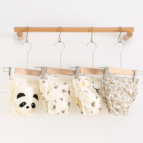 ins cartoon baby pee training pants pure cotton gauze diaper learning pants baby waterproof diaper pocket diaper pants