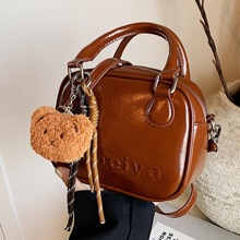 跨境简约手提女士小包包2024新款潮秋季复古小方包百搭单肩斜挎包