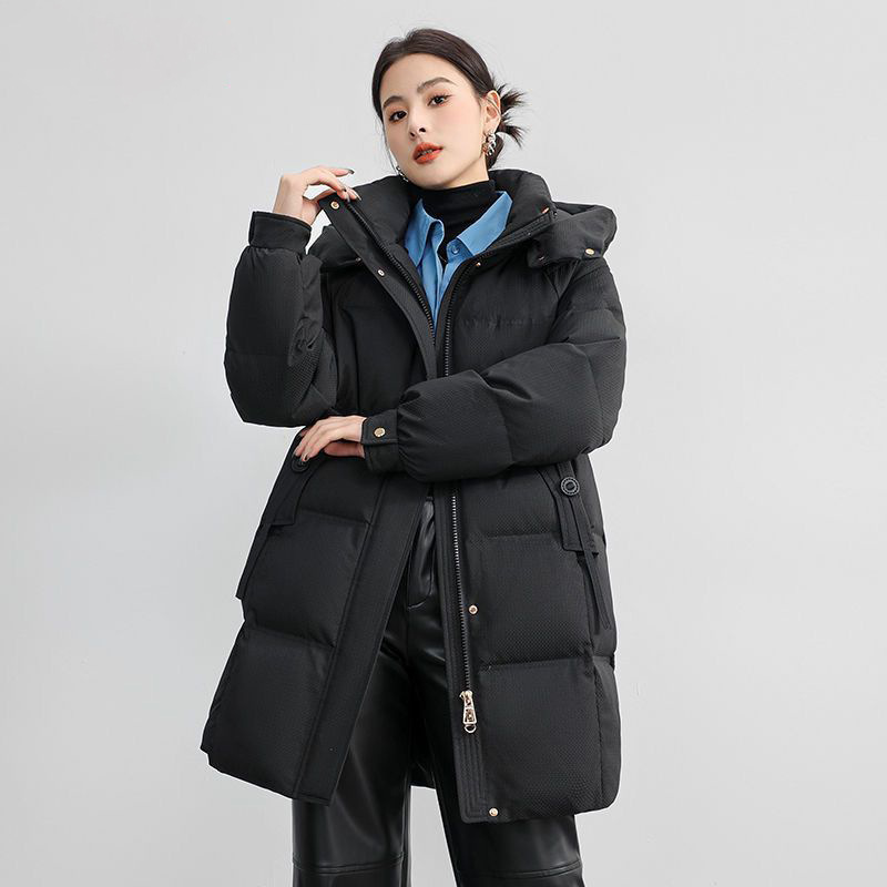 学院风粉色大牌棉衣女冬季2025新款中长款高端超好看加厚保暖外套|undefined