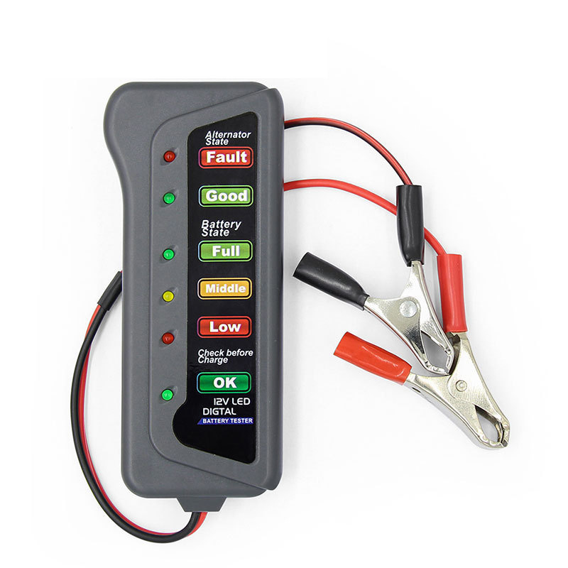 汽车蓄电池检测仪电瓶测试仪12V battery tester外贸批发PP袋包装