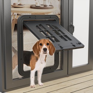 Pet Supplies New Dog Paw Print Door Anti-Bite Small Dog and Cat Screen Window Door Cat and Dog Door Manufacturer Wholesale Direct Supply