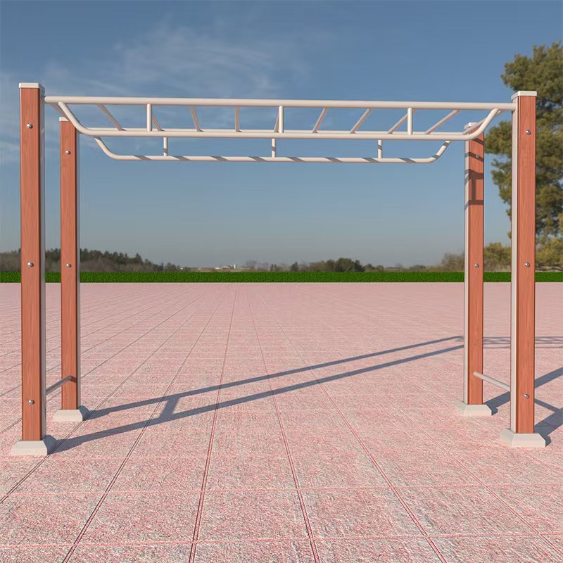 Nuevo estándar nacional al aire libre equipo de acondicionamiento físico de plástico y madera camino de acondicionamiento físico multifuncional integrado equipo de acondicionamiento físico de ancianos equipo de entrenamiento