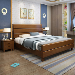 北歐實木床橡膠木廠家直銷現代簡約批發民宿公寓出租房臥室單人床