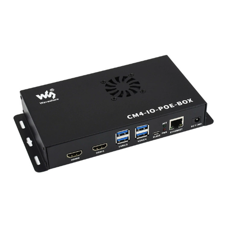 Raspberry Pi CM4 computing module mini host Weixue IO PoE expansion board metal frosted shell with fan